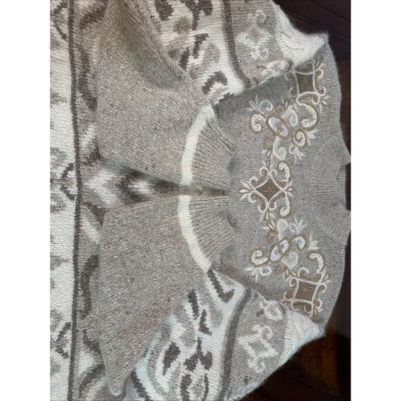 Vintage 1991 Sz L Silk Angora Blend With Shoulder Pads Rare Art To Wear Boho - Picture 15 of 16